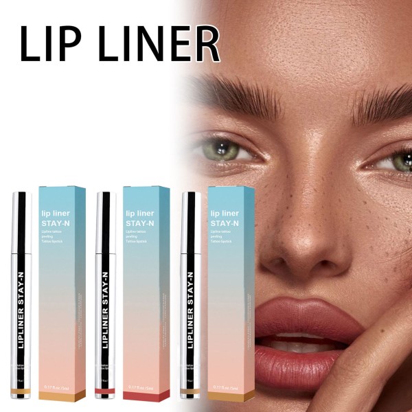 Detachable Lip Liner, Long Lasting Lip Stain, Peel Lip Liner, Peel Off Lip Stain, Longwear And Pigmented Lip Pencil, Natural Lip