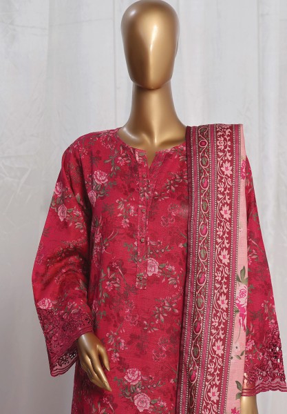 Sada Bahar Stitched 3 Piece Emb Khaddar Winter Collection- Magenta