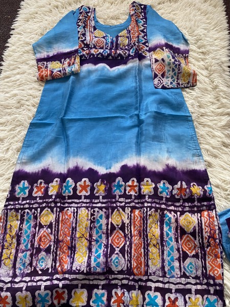 Silk batik dress